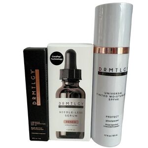 DRMTLGY Trio-Universal Tinted Moisturizer, Needle-Less Serum, Eye Corrector